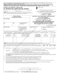 Document preview: Formulario AOC-CR-602 Sentencia Y Auto De Prision Castigo De Reclusion - Delitos Menores (Imposicion Estructurada De La Pena) - North Carolina (Spanish)