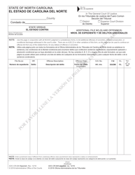 Formulario AOC-CR-602 Sentencia Y Auto De Prision Castigo De Reclusion - Delitos Menores (Imposicion Estructurada De La Pena) - North Carolina (Spanish), Page 5