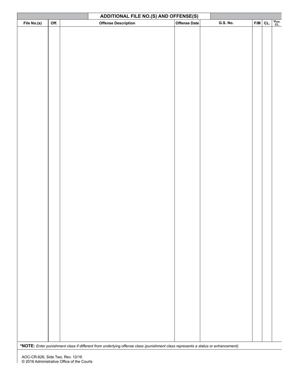 Form AOC-CR-603C Judgment Suspending Sentence - Felony Punishment - Community / Intermediate (Structured Sentencing) (For Offenses Committed Dec. 1, 2011 - Nov. 30, 2016) - North Carolina, Page 6