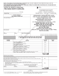 Document preview: Form AOC-CR-600B Worksheet Prior Record Level for Felony Sentencing and Prior Conviction Level for Misdemeanor Sentencing (Structured Sentencing) - North Carolina (English/Vietnamese)