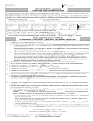 Form AOC-CR-609 Order on Violation of Probation or on Motion to Modify - North Carolina (English/Spanish), Page 3