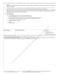 Form AOC-CR-630 Conditions of Release for Person Charged With a Crime of Domestic Violence - North Carolina (English/Vietnamese), Page 2