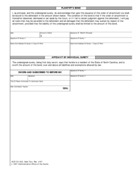 Form AOC-CV-300 Affidavit in Attachment Proceeding - North Carolina, Page 2