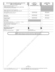 Form AOC-CV-226 Civil Affidavit of Indigency - North Carolina (English/Vietnamese), Page 2