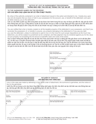 Form AOC-CV-302 Summons to Garnishee and Notice of Levy - North Carolina (English/Vietnamese), Page 2