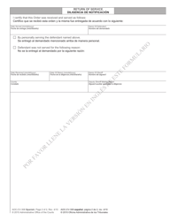 Form AOC-CV-308 Order to Appear and Show Cause for Failure to Comply With Domestic Violence Protective Order - North Carolina (English/Spanish), Page 2