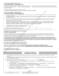 Form AOC-CV-304 Ex Parte Domestic Violence Order of Protection - North Carolina (English/Spanish), Page 2
