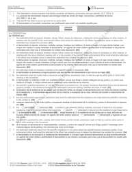Form AOC-CV-304 Ex Parte Domestic Violence Order of Protection - North Carolina (English/Spanish), Page 5