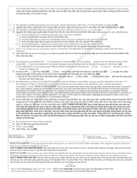 Form AOC-CV-304 Ex Parte Domestic Violence Order of Protection - North Carolina (English/Vietnamese), Page 6