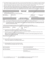 Form AOC-CV-304 Ex Parte Domestic Violence Order of Protection - North Carolina (English/Vietnamese), Page 8