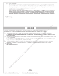 Form AOC-CV-309 Contempt Order Domestic Violence Protective Order - North Carolina (English/Spanish), Page 2