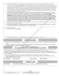 Form AOC-CV-306 Domestic Violence Order of Protection - North Carolina (English/Spanish), Page 6