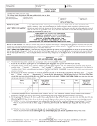 Form AOC-CV-306 Domestic Violence Order of Protection/Consent Order - North Carolina (English/Vietnamese), Page 9