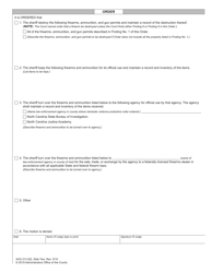 Form AOC-CV-322 Order Upon Motion for Disposal of Weapons Surrendered Under Domestic Violence Protective Order - North Carolina, Page 2