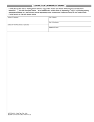 Form AOC-CV-321 Motion and Notice of Hearing for Disposal of Weapons Surrendered Under Domestic Violence Protective Order - North Carolina, Page 2