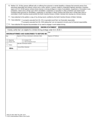 Form AOC-CV-353 Petition for Limited Driving Privilege (Driving While License Revoked or Committing Moving Offense While Driving During Period of Revocation) - North Carolina, Page 2
