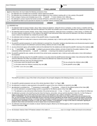 Form AOC-CV-326 Modified Domestic Violence Order of Protection - North Carolina, Page 3