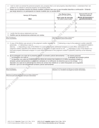 Form AOC-CV-411 SPANISH Motion to Claim Exempt Property (Constitutional Exemptions) - North Carolina (English/Spanish), Page 2
