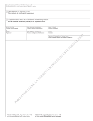 Form AOC-CV-406 SPANISH Notice of Right to Have Exemptions Designated - North Carolina (English/Spanish), Page 4
