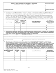 Form AOC-CV-415 Motion to Claim Exempt Property (Statutory Exemptions) - North Carolina, Page 2