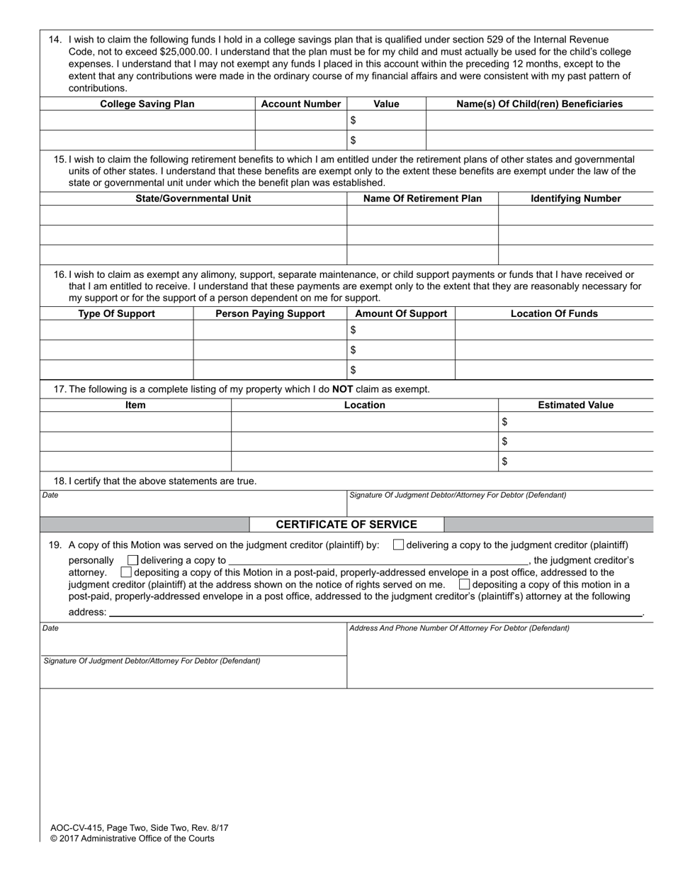 Form Aoc Cv 415 Fill Out Sign Online And Download Fillable Pdf North Carolina Templateroller 1914