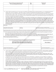 Form AOC-CV-415 VIETNAMESE Motion to Claim Exempt Property (Statutory Exemptions) - North Carolina (English/Vietnamese), Page 2