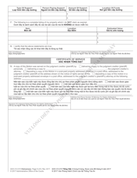 Form AOC-CV-415 VIETNAMESE Motion to Claim Exempt Property (Statutory Exemptions) - North Carolina (English/Vietnamese), Page 6