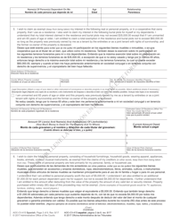 Form AOC-CV-415 SPANISH Motion to Claim Exempt Property (Statutory Exemptions) - North Carolina (English/Spanish), Page 2