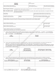 Form AOC-CV-415 SPANISH Motion to Claim Exempt Property (Statutory Exemptions) - North Carolina (English/Spanish), Page 4