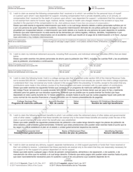 Form AOC-CV-415 SPANISH Motion to Claim Exempt Property (Statutory Exemptions) - North Carolina (English/Spanish), Page 5