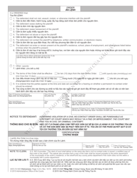 Form AOC-CV-523 VIETNAMESE Temporary No-Contact Order for Stalking or Nonconsensual Sexual Conduct (Ex Parte) - North Carolina (English/Vietnamese), Page 2