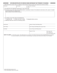 Form AOC-CV-526 Order Renewing No-Contact Order for Stalking or Nonconsensual Sexual Conduct - North Carolina, Page 2