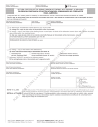 Form AOC-CV-524 SPANISH No-Contact Order for Stalking or Nonconsensual Sexual Conduct - North Carolina (English/Spanish), Page 3
