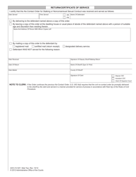 Form AOC-CV-527 Order Continuing No-Contact Hearing and Temporary Order - North Carolina, Page 2
