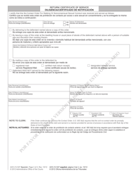 Form AOC-CV-527 SPANISH Order Continuing No-Contact Hearing and Temporary Order - North Carolina (English/Spanish), Page 2