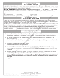 Form AOC-CV-525 Motion to Renew/Set Aside No-Contact Order for Stalking or Nonconsensual Sexual Conduct - North Carolina (English/Spanish), Page 2