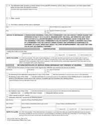 Form AOC-CV-543 Permanent Civil No-Contact Order Against Sex Offender - North Carolina, Page 2