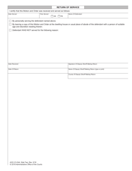 Form AOC-CV-544 Motion and Order to Show Cause for Failure to Comply With Permanent Civil No-Contact Order Against Sex Offender - North Carolina, Page 2