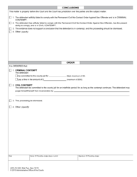 Form AOC-CV-545 Contempt Order - Permanent Civil No-Contact Order Against Sex Offender - North Carolina, Page 2