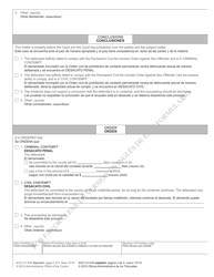 Form AOC-CV-545 SPANISH Contempt Order - Permanent Civil No-Contact Order Against Sex Offender - North Carolina (English/Spanish), Page 2