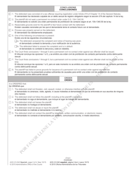 Form AOC-CV-543 SPANISH Permanent Civil No-Contact Order Against Sex Offender - North Carolina (English/Spanish), Page 2