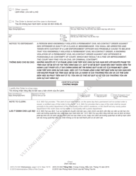 Form AOC-CV-543 VIETNAMESE Permanent Civil No-Contact Order Against Sex Offender - North Carolina (English/Vietnamese), Page 3