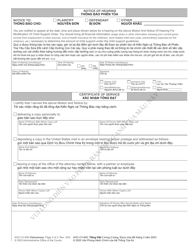 Form AOC-CV-600 VIETNAMESE Motion and Notice of Hearing for Modification of Child Support Order - North Carolina (English/Vietnamese), Page 2