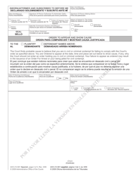 Form AOC-CV-601 SPANISH &quot;Motion and Order to Show Cause for Failure to Comply With Order in Child Support Action&quot; - North Carolina (English/Spanish), Page 2