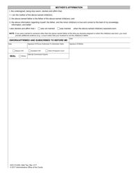 Form AOC-CV-604 Affidavit of Parentage - North Carolina, Page 2