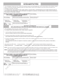 Form AOC-CV-604 SPANISH Affidavit of Parentage - North Carolina (English/Spanish), Page 2
