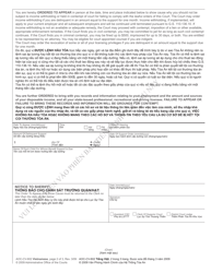 Form AOC-CV-602 VIETNAMESE Order to Appear and Show Cause for Failure to Comply With Support Order and Order to Produce Records and Licenses - North Carolina (English/Vietnamese), Page 2