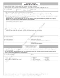 Form AOC-CV-602 VIETNAMESE Order to Appear and Show Cause for Failure to Comply With Support Order and Order to Produce Records and Licenses - North Carolina (English/Vietnamese), Page 3