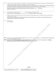 Form AOC-CV-607 SPANISH Voluntary Support Agreement and Approval by Court (Non-IV-D Cases) - North Carolina (English/Spanish), Page 2
