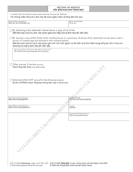 Form AOC-CV-608 VIETNAMESE &quot;Application, Summons and Order to Show Cause - Child Support&quot; - North Carolina (English/Vietnamese), Page 3